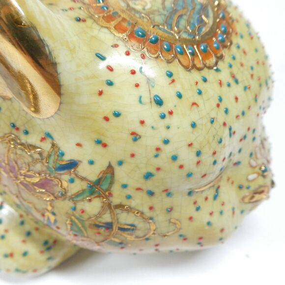 Royal Satsuma Japanese Porcelain Cat Figurine Sculpture 10" Vintage Handpainted - Picture 8 of 12